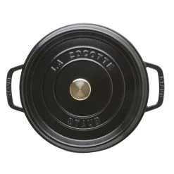 Staub Gietijzeren Braadpan 24 Cm / 3,8 L, Rond, Zwart -Thuis Keuken 40500 241 0 3