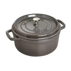 Staub Gietijzeren Braadpan 18 Cm / 1,7 L, Rond, Grafietgrijs