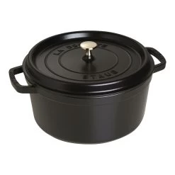Staub Gietijzeren Braadpan 28 Cm / 6,75 L, Rond, Zwart