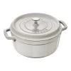 Staub Gietijzeren Braadpan 24 Cm / 3,8 L, Rond, White Truffle
