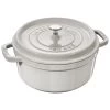 Staub Gietijzeren Braadpan 26 Cm / 5,25 L, Rond, White Truffle -Thuis Keuken 40501413