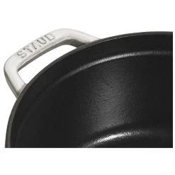 Staub Gietijzeren Braadpan 26 Cm / 5,25 L, Rond, White Truffle -Thuis Keuken 40501413 4