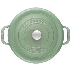 Staub Gietijzeren Braadpan 26 Cm / 5,25 L, Rond, Salie -Thuis Keuken 40505 364 3