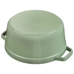 Staub Gietijzeren Braadpan 26 Cm / 5,25 L, Rond, Salie -Thuis Keuken 40505 364 4
