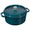 Staub Gietijzeren Braadpan 24 Cm / 3,8 L, Rond, La-mer -Thuis Keuken 40508 654 0 6