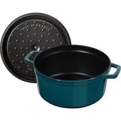 Staub Gietijzeren Braadpan 26 Cm / 5,25 L, Rond, La-mer -Thuis Keuken 40509 137 0 5