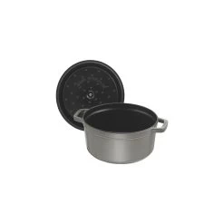 Staub Gietijzeren Braadpan 18 Cm / 1,7 L, Rond, Grafietgrijs -Thuis Keuken 40509 304 0 5 4
