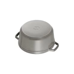 Staub Gietijzeren Braadpan 18 Cm / 1,7 L, Rond, Grafietgrijs -Thuis Keuken 40509 304 0 6