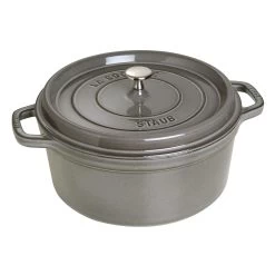 Staub Gietijzeren Braadpan 28 Cm / 6,75 L, Rond, Grafietgrijs