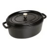 Staub Gietijzeren Braadpan 33 Cm / 6,75 L, Ovaal, Zwart -Thuis Keuken 40509 322 0 1