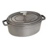Staub Gietijzeren Braadpan 33 Cm / 6,75 L, Ovaal, Grafietgrijs -Thuis Keuken 40509 324 0 2
