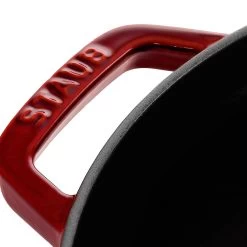 Staub Gietijzeren Braadpan 28 Cm / 6,75 L, Rond, Grenadine Rood -Thuis Keuken 40509 355 0 3 1