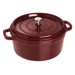 Staub Gietijzeren Braadpan 28 Cm / 6,75 L, Rond, Grenadine Rood