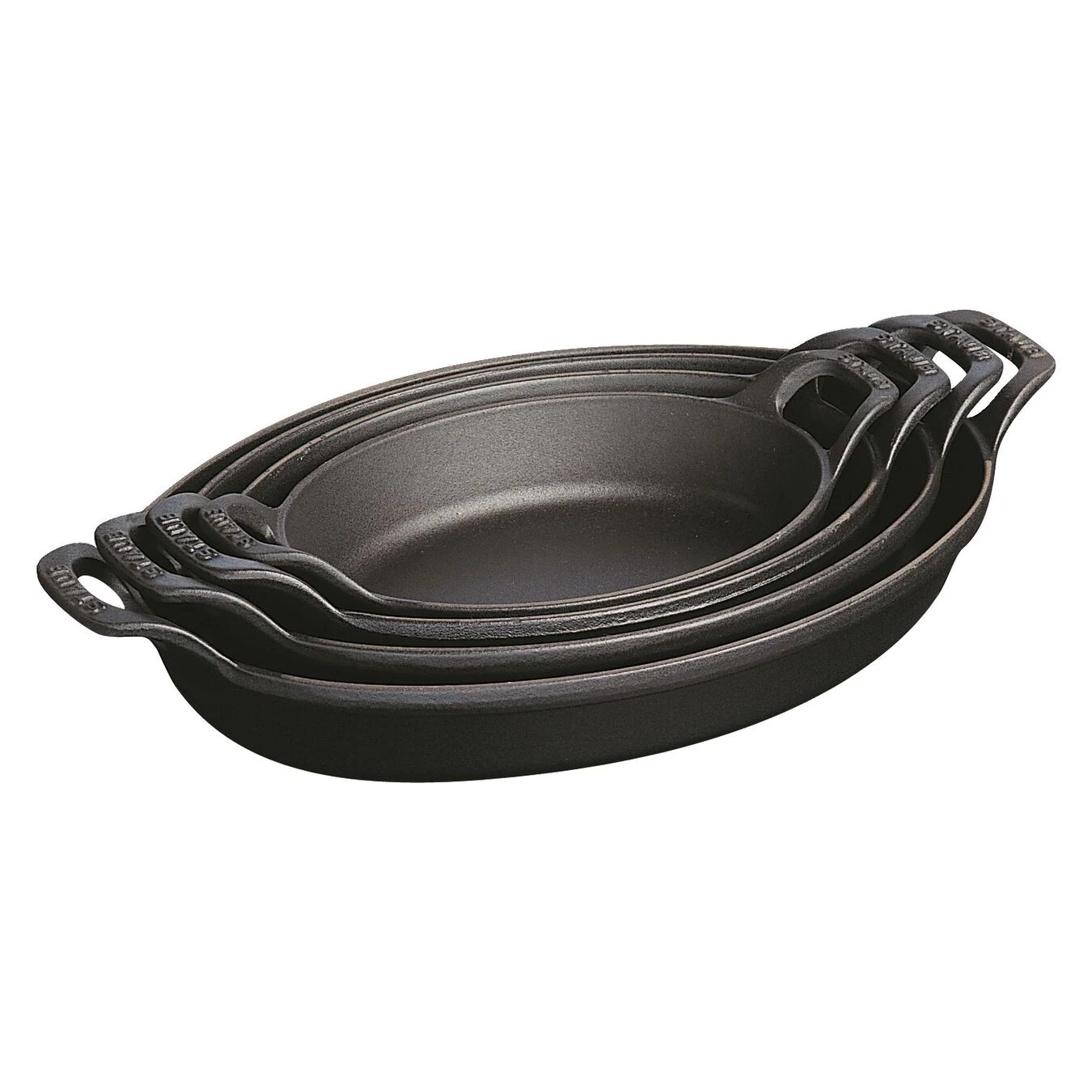 Staub Ovenschaal 32 Cm, Ovaal, Zwart 4 Staub Ovenschaal 32 Cm, Ovaal, Zwart - Afbeelding 2