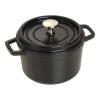 Staub Gietijzeren Braadpan 16 Cm / 1,25 L, Rond, Zwart