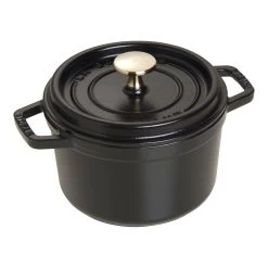 Staub Gietijzeren Braadpan 16 Cm / 1,25 L, Rond, Zwart