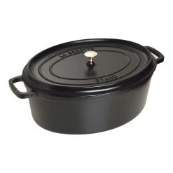 Staub Gietijzeren Braadpan 41 Cm / 12 L, Ovaal, Zwart