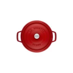 Staub Gietijzeren Braadpan 18 Cm / 1,7 L, Rond, Kersenrood -Thuis Keuken 40509 814 0 2