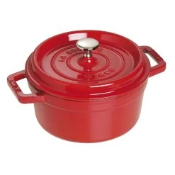 Staub Gietijzeren Braadpan 20 Cm / 2,2 L, Rond, Kersenrood -Thuis Keuken 40509 820 0 2