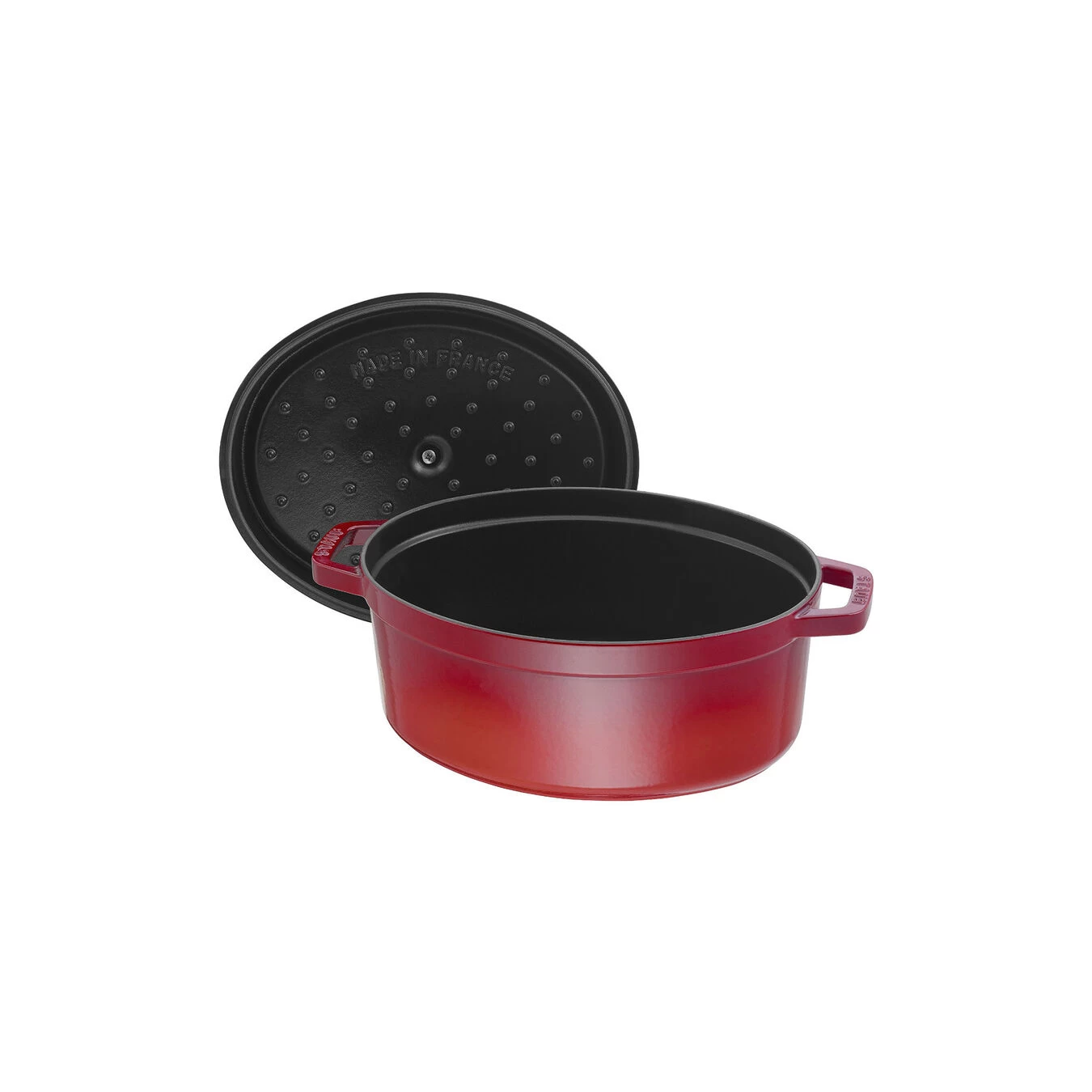 Staub Gietijzeren Braadpan 33 Cm / 6,75 L, Ovaal, Kersenrood 6 Staub Gietijzeren Braadpan 33 Cm / 6,75 L, Ovaal, Kersenrood - Afbeelding 4