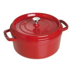 Staub Gietijzeren Braadpan 26 Cm / 5,25 L, Rond, Kersenrood
