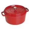Staub Gietijzeren Braadpan 28 Cm / 6,75 L, Rond, Kersenrood -Thuis Keuken 40509 852 0 1 1