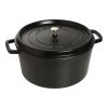 Staub Gietijzeren Braadpan 34 Cm / 12,5 L, Rond, Zwart -Thuis Keuken 40510 307 0 1