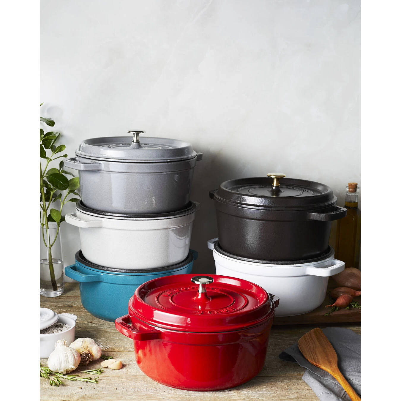 Staub Gietijzeren Braadpan 24 Cm / 3,8 L, Rond, Grafietgrijs 8 Staub Gietijzeren Braadpan 24 Cm / 3,8 L, Rond, Grafietgrijs - Afbeelding 6