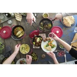 Staub Gietijzeren Braadpan 22 Cm / 2,5 L, Rond, Kersenrood -Thuis Keuken 750036246